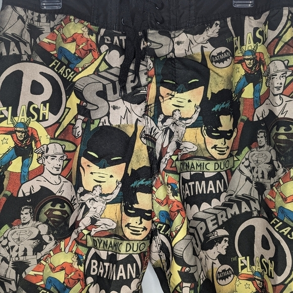 Batman and Robin Swim Trunks Men Medium - Picture 3 of 4